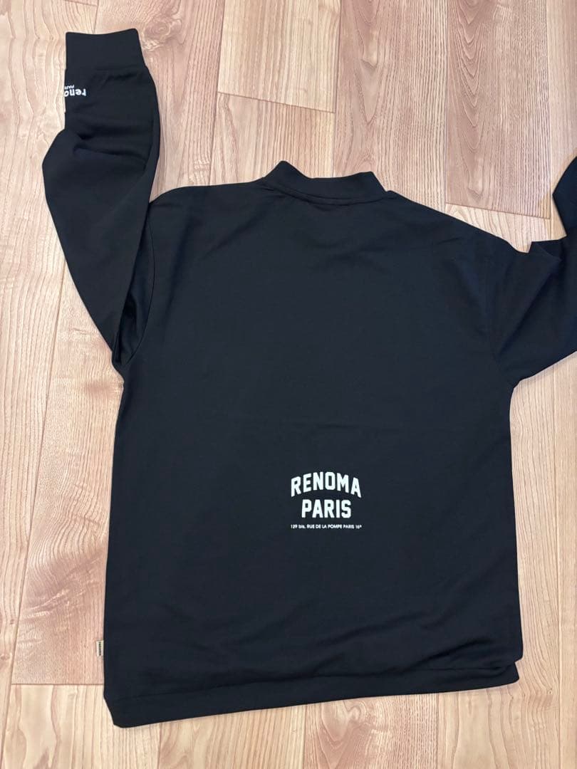 レノマゴルフ　カノコモックネックシャツ　L ブラック