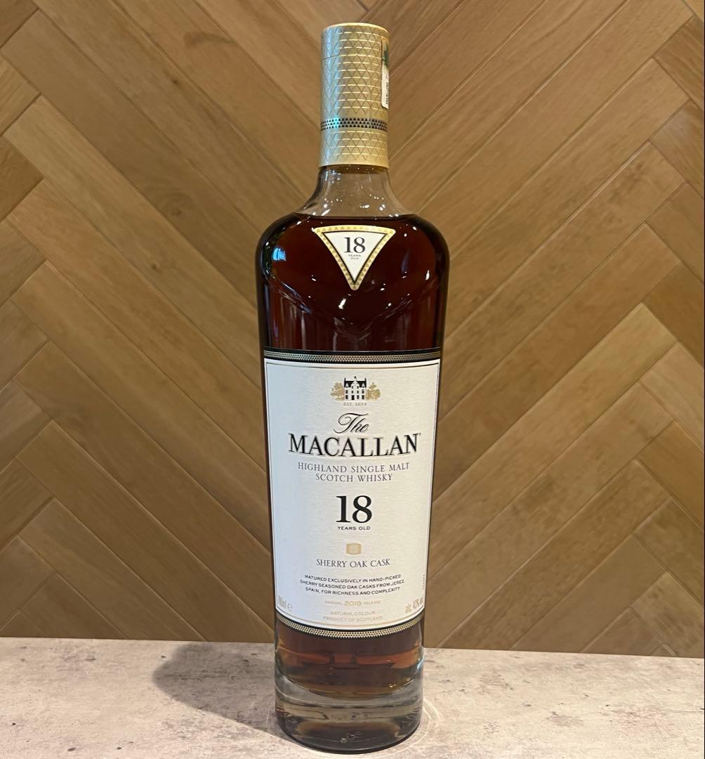 ウイスキー マッカラン18年 700ml 2019 シェリーオークカスク 箱付