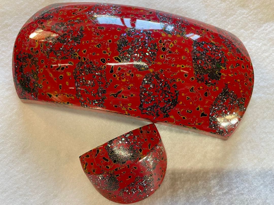 津軽三味線用　赤貝彩色