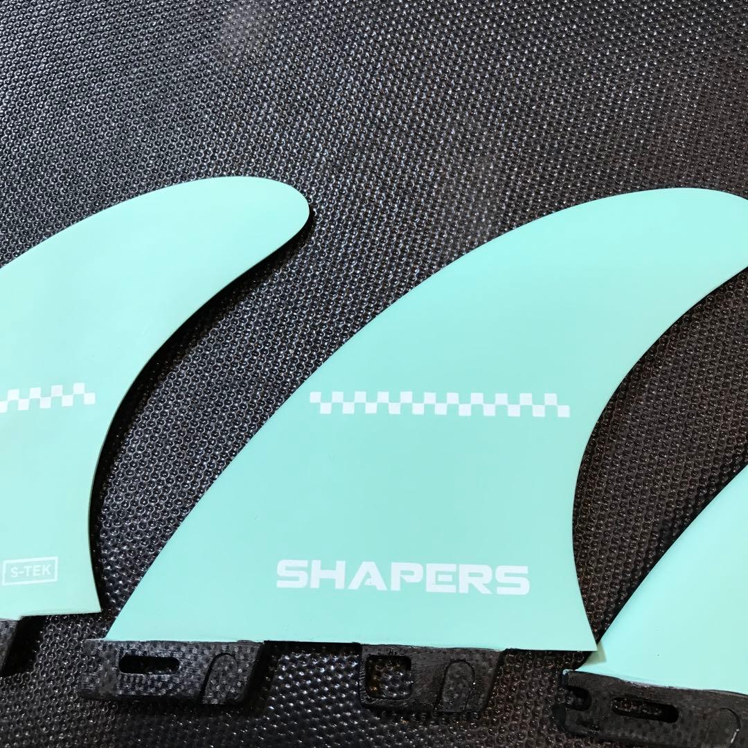 SHAPERS サーフボードフィン 3枚セット ミントグリーン