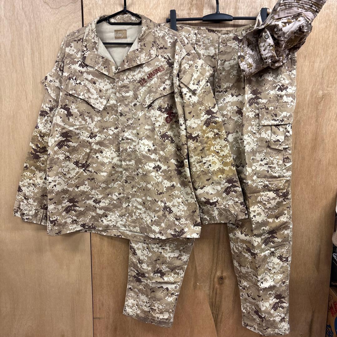 アメリカ軍　迷彩服上下セットとハット　0127o0138