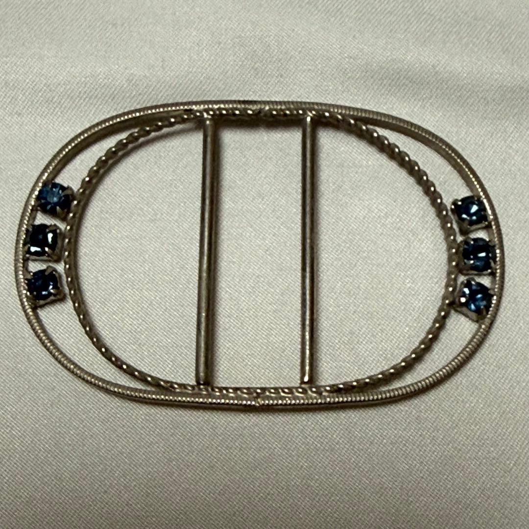 アンティーク 楕円形 ライトストーン バックル レトロ 7セット