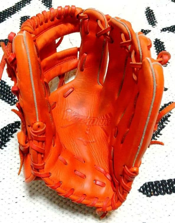 ミズノ 軟式グローブ オレンジ 内野手用