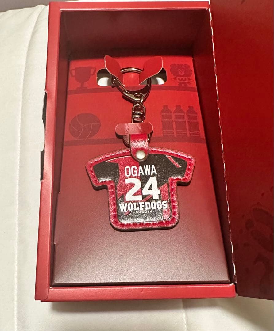ウルフドッグス名古屋 小川智大 レザーキーホルダー サイン サイン入り