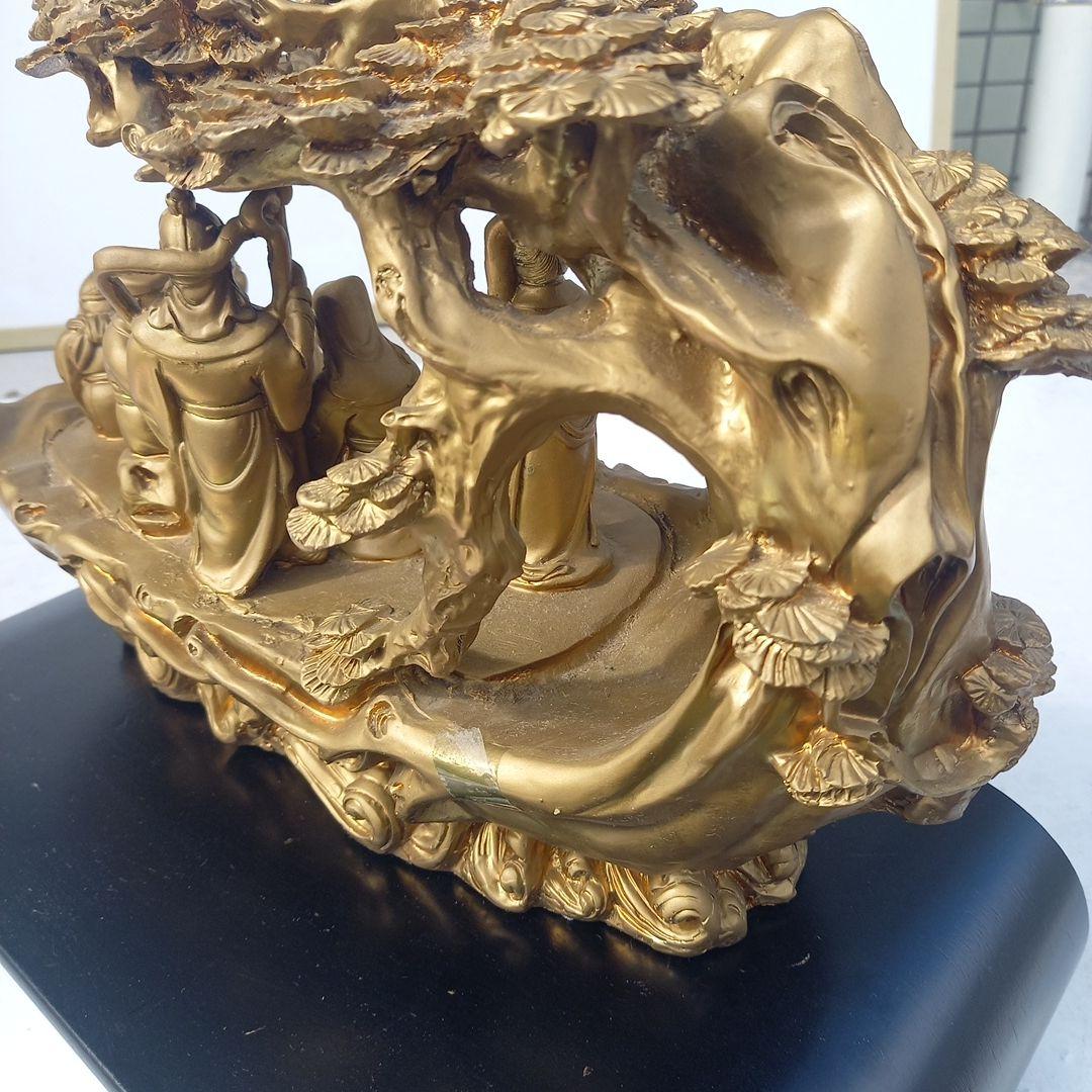 道教の八仙をモチーフにした置物　幅38cm