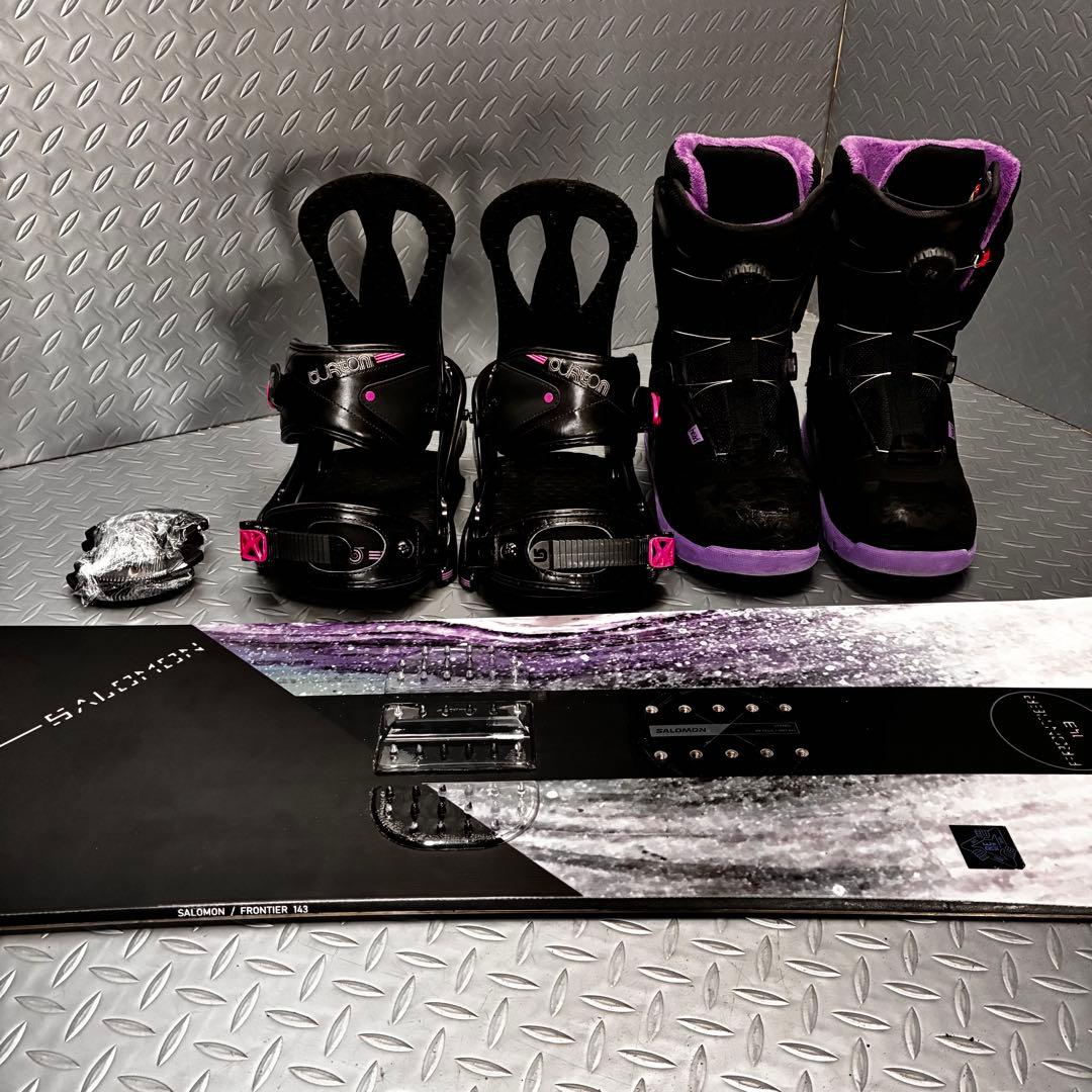 【レディース】SALOMON FRONTIER 143cm バートン 2点セット