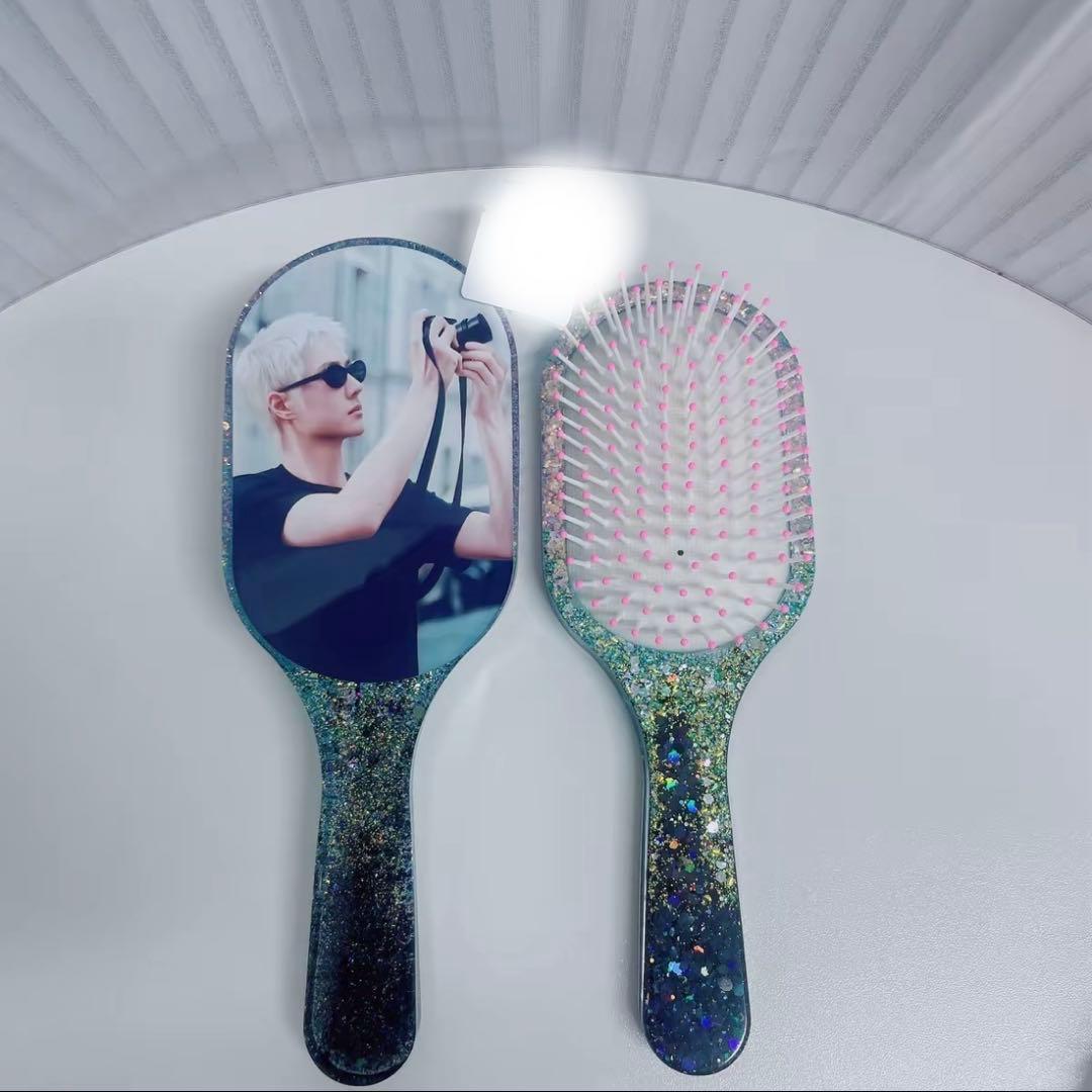 王一博 超大レジンエアークッション付きヘアブラシ　9点セット❣️確認用0109