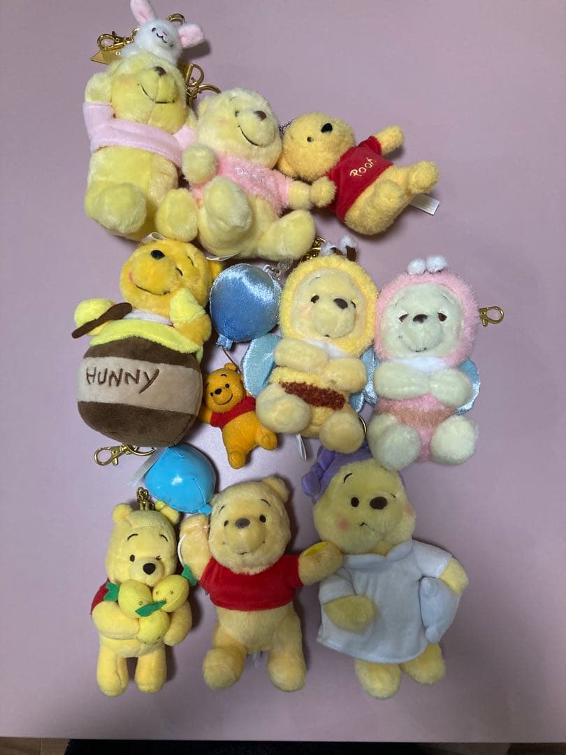 プーさん ぬいぐるみキーホルダー10体セット