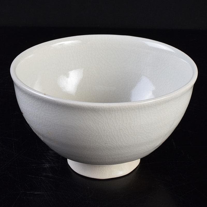 茶道具　真葛焼　宮川香斎作　長造釉　あやめの絵　茶碗　鵬雲斎極め箱　MR9445