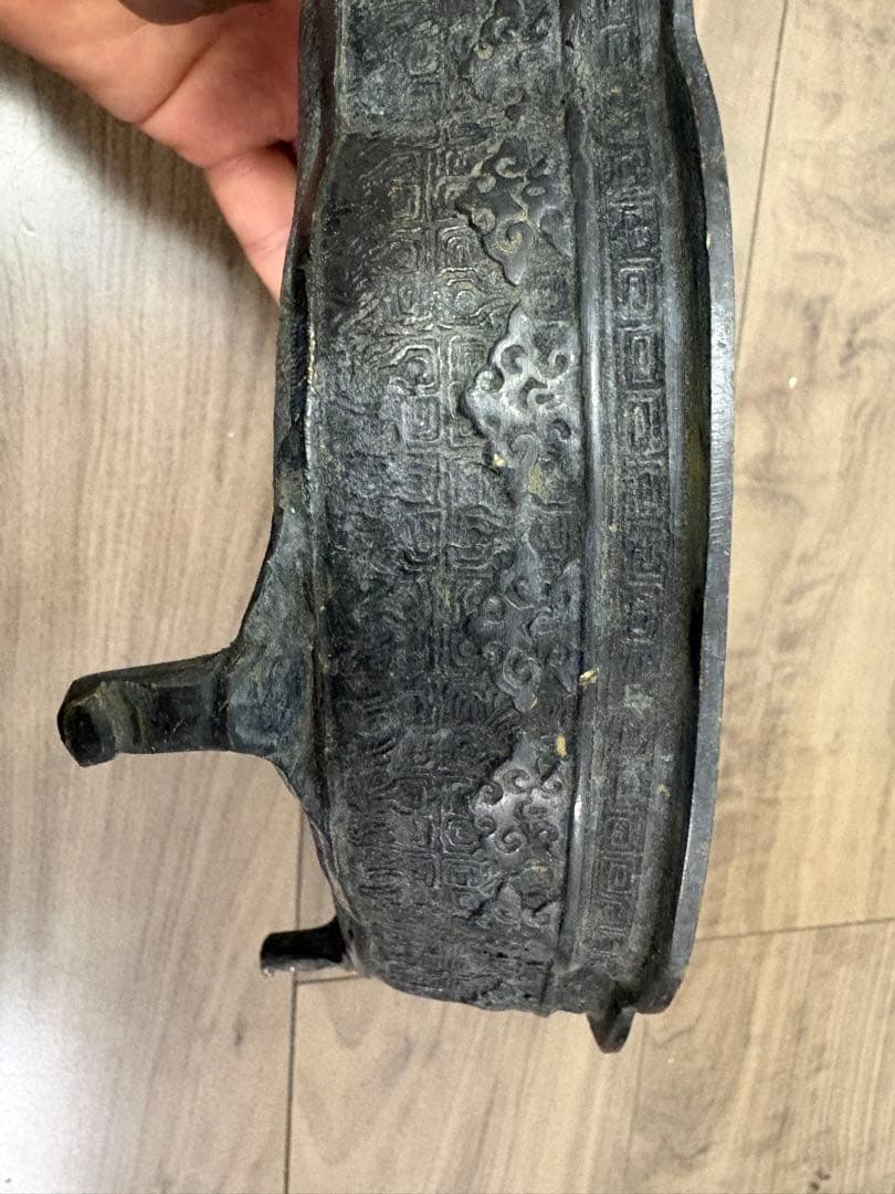 小振り　水盤　砂鉢　華道　花器　古銅製