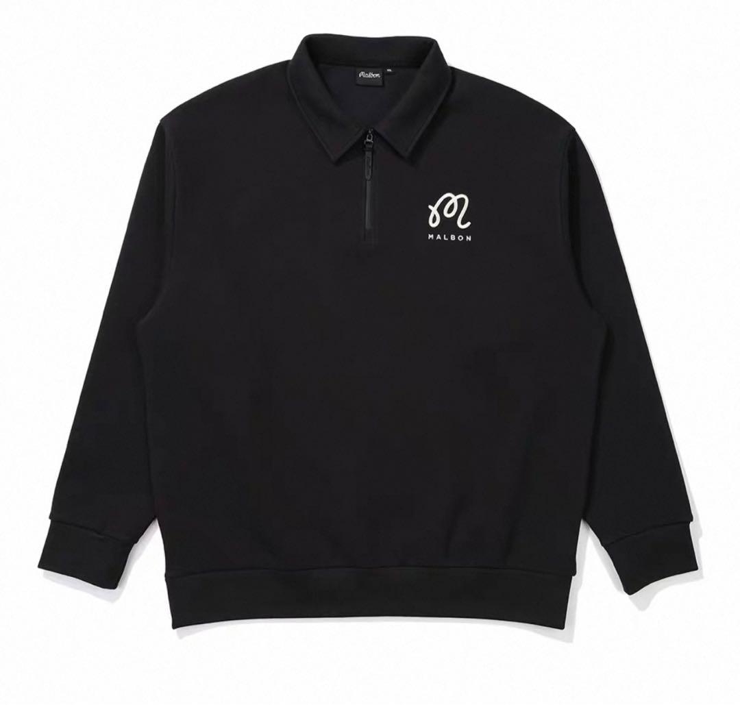 即日発送新品ゴルフ MALBON GOLF 長袖ハーフジップスウェット XL