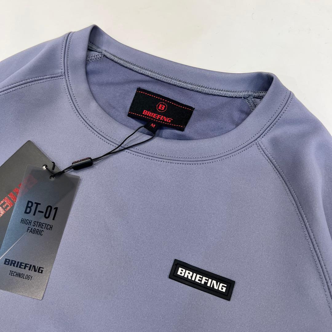 新品　BRIEFING SIDE LOGO LINE CREW NECK M