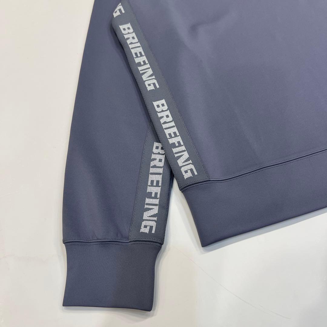 新品　BRIEFING SIDE LOGO LINE CREW NECK M