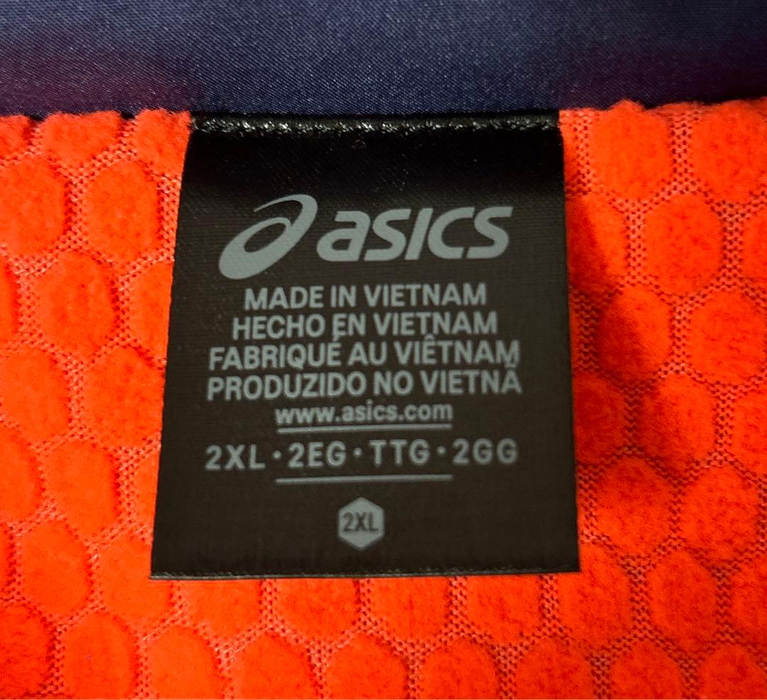 【新品タグ付き】asics 中綿ロングコート ベンチコート ネイビー 3L