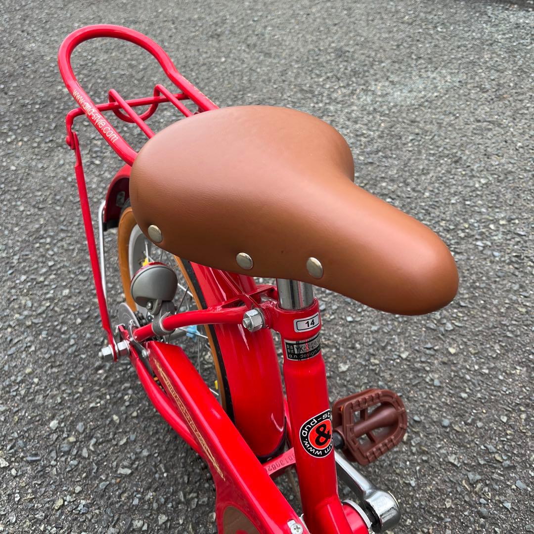 自転車子供用(幼児用) 赤 14インチ 【発送】