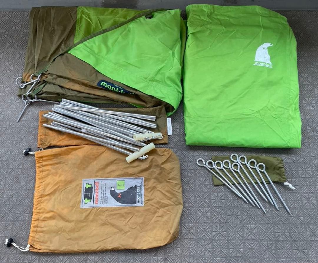 モンベル　ムーンライト1型テント & マウンテンイクイップメントシュラフ セット
