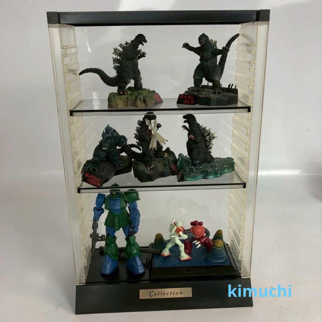 コレクションケース付き ゴジラ＆ガンダム系 フィギュアまとめ売り ジオラマ風