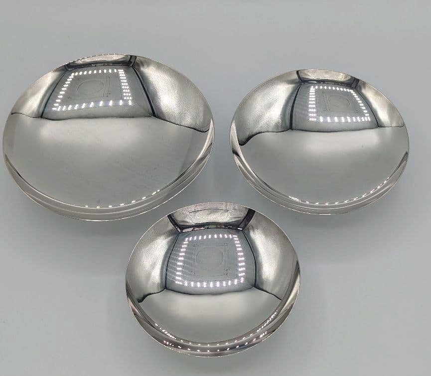 純銀　三重盃　天賞堂　桐箱付き　純銀刻印あり　東芝