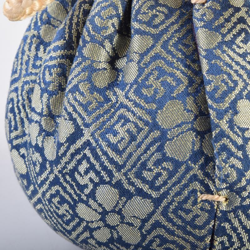 膳所焼　陽炎園造　淡海ぜぜ　茄子　茶入　仕覆付　共箱　M　7080