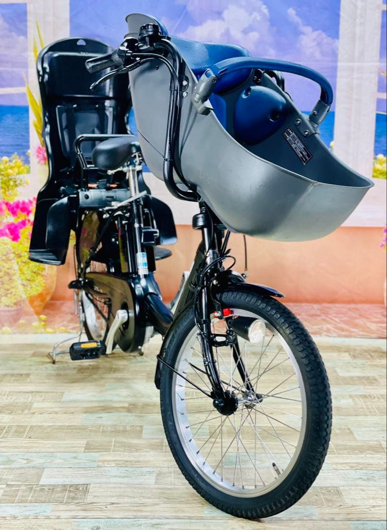 Y2270パナソニックギュット⭐️12AH人気モデル！子供乗せ電動アシスト自転車