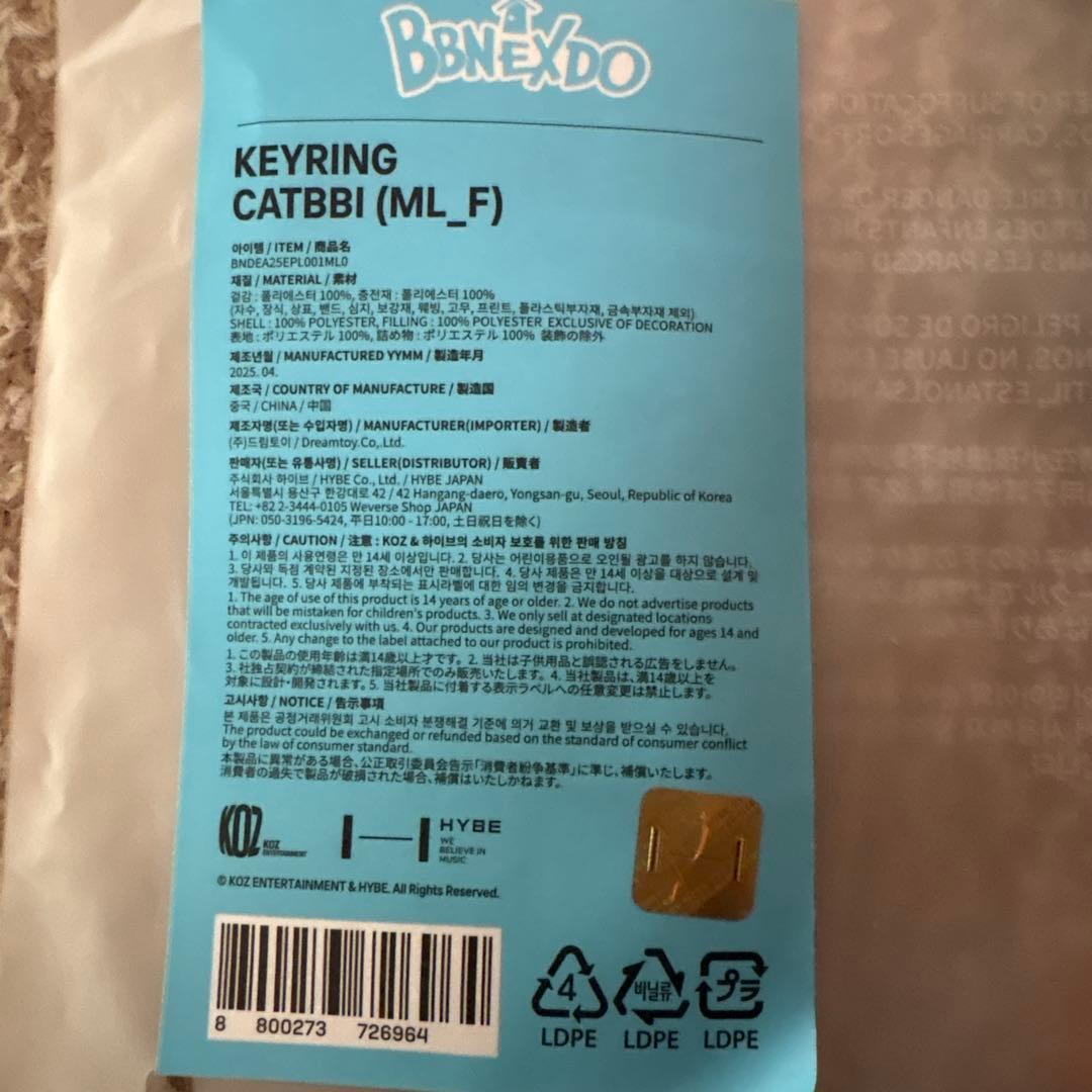 BOYNEXTDOOR BBNEXDO CATBBI ソンホ　キーリング