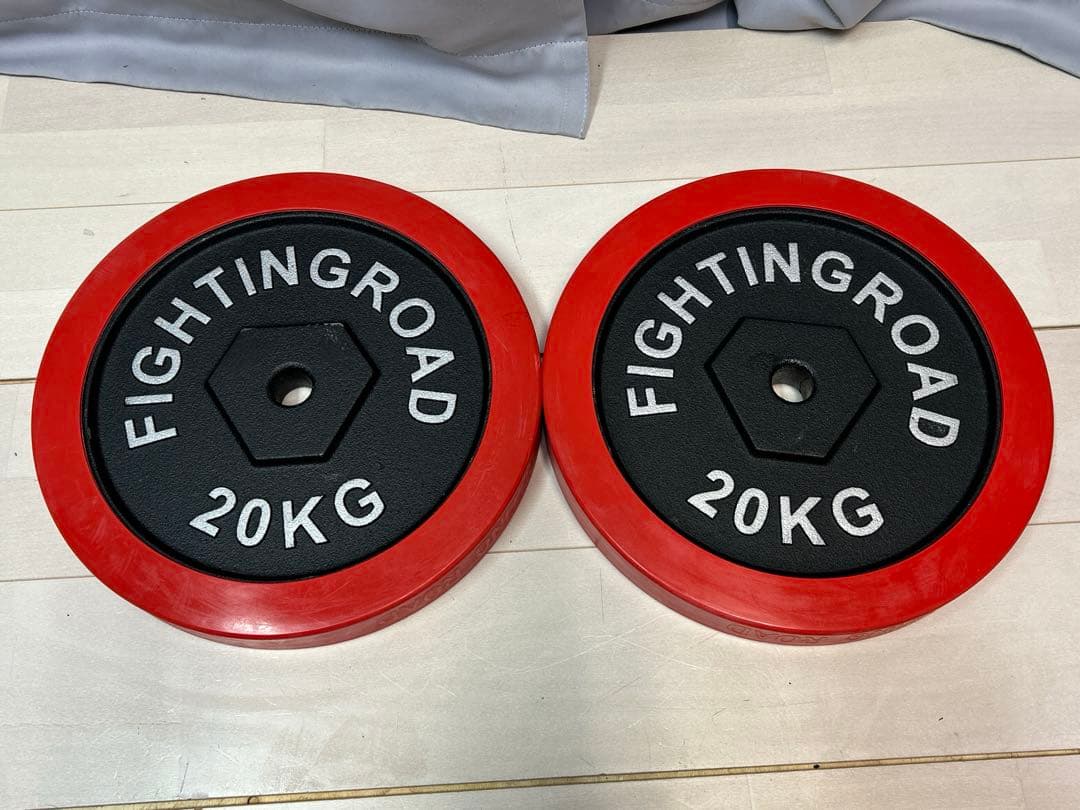 ファイティングロード　バーベルプレート　20キロ　2枚セット　送料込　02