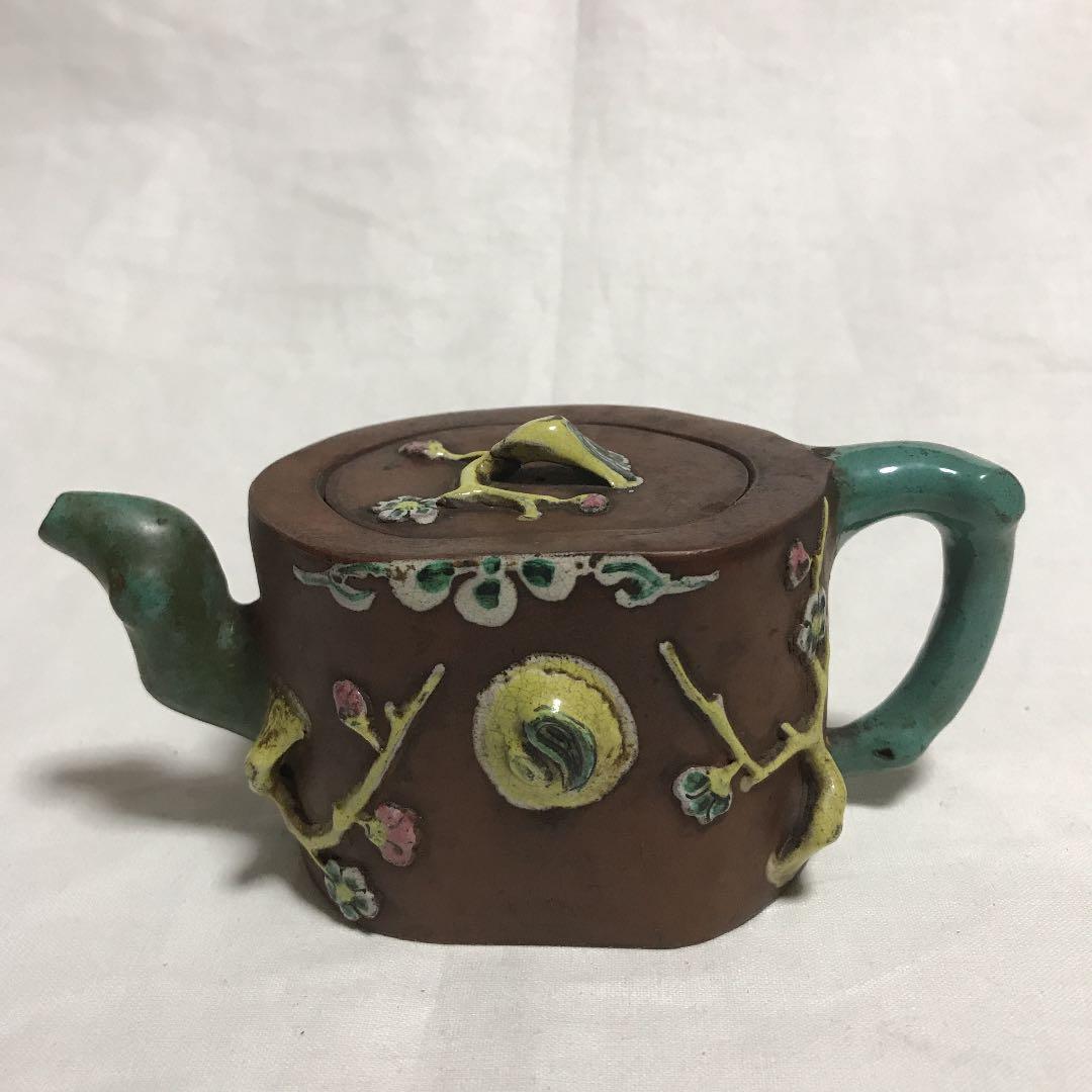 清代　梅枝急須（箱付き）