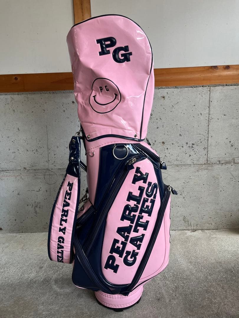 PEARLY GATES キャディバッグ ピンク/ネイビー