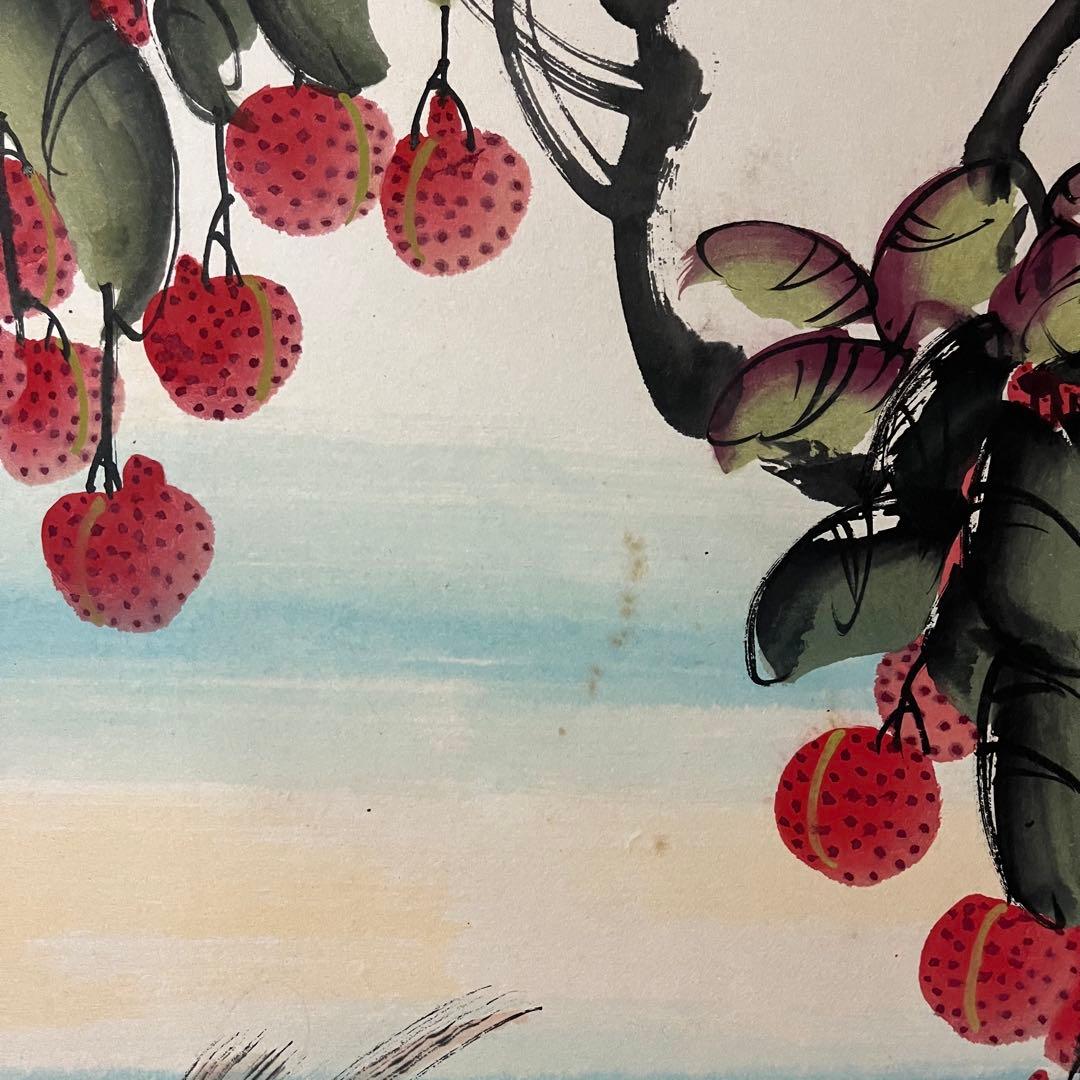 金魚絵画 フレーム付き　大きいサイズ　縁起