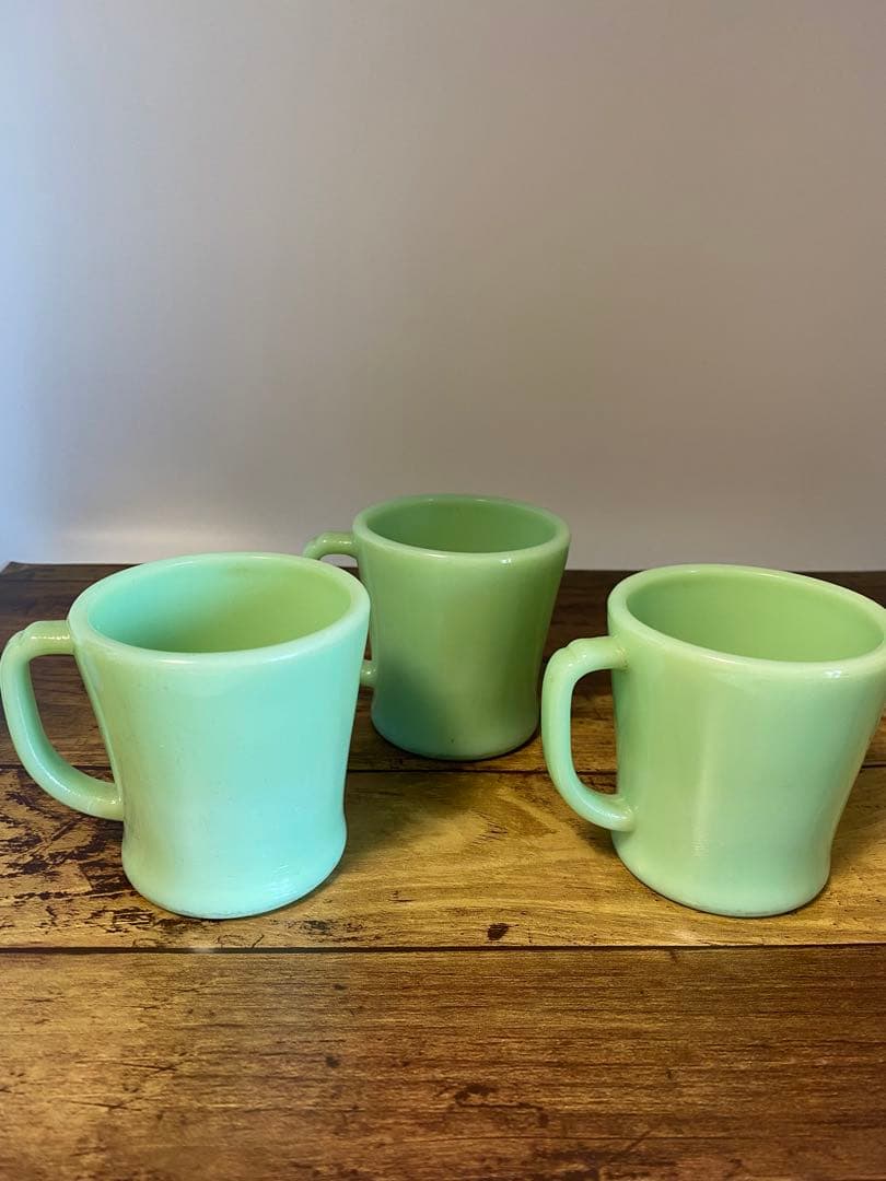 Fire-King ファイヤーキング マグ 1950年代　初期 肉厚　3個