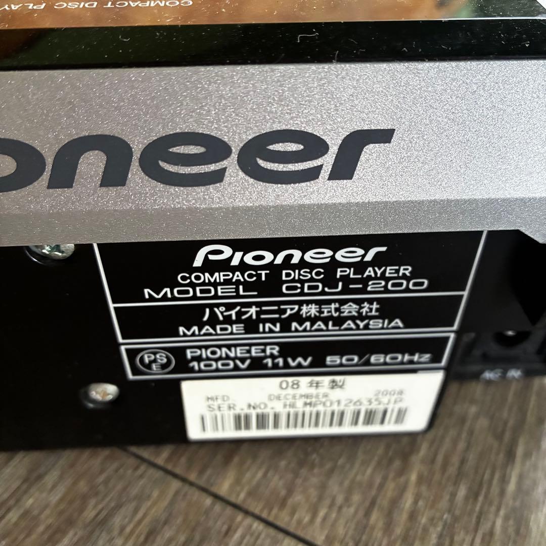 Pioneer CDJ-200 MP3対応 2台セット