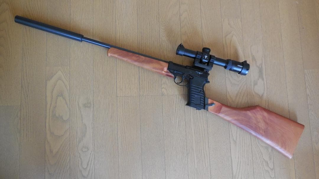 マルゼン ワルサーP38 デタッチャブル本体+木製ストック+写真の物