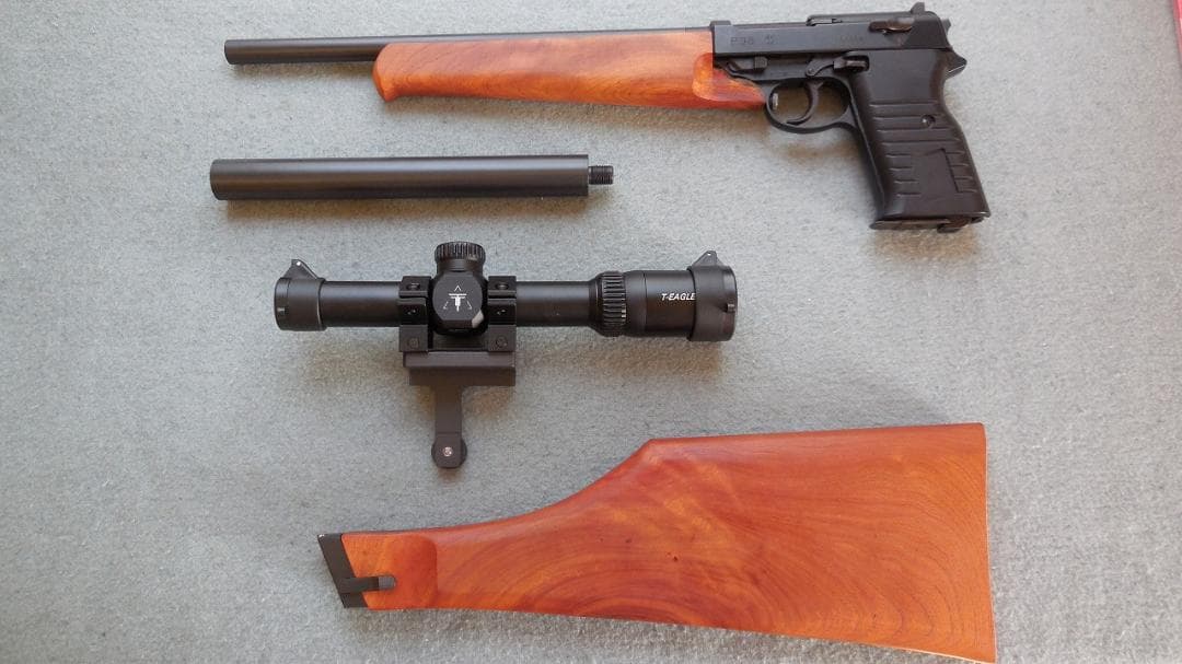 マルゼン ワルサーP38 デタッチャブル本体+木製ストック+写真の物