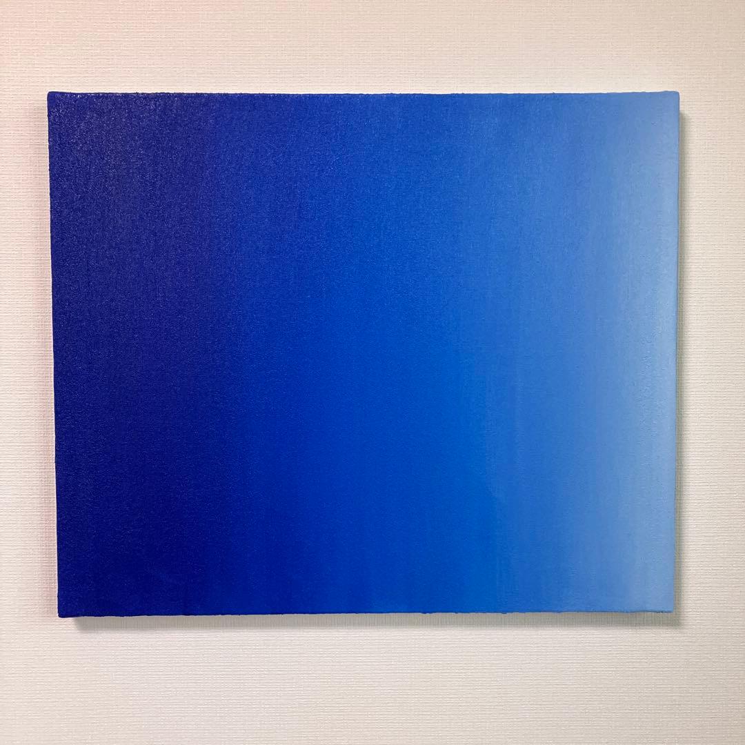 絵画　油絵　原画　青い記憶　青　グラデーション　抽象画　Ｆ8サイズ　Ｓ.Ｉ