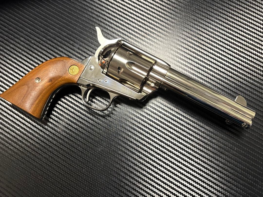 タナカワークス　コルトSAA シビリアン　ニッケルフィニッシュ　木製グリップ