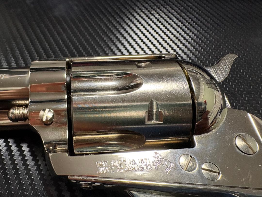 タナカワークス　コルトSAA シビリアン　ニッケルフィニッシュ　木製グリップ