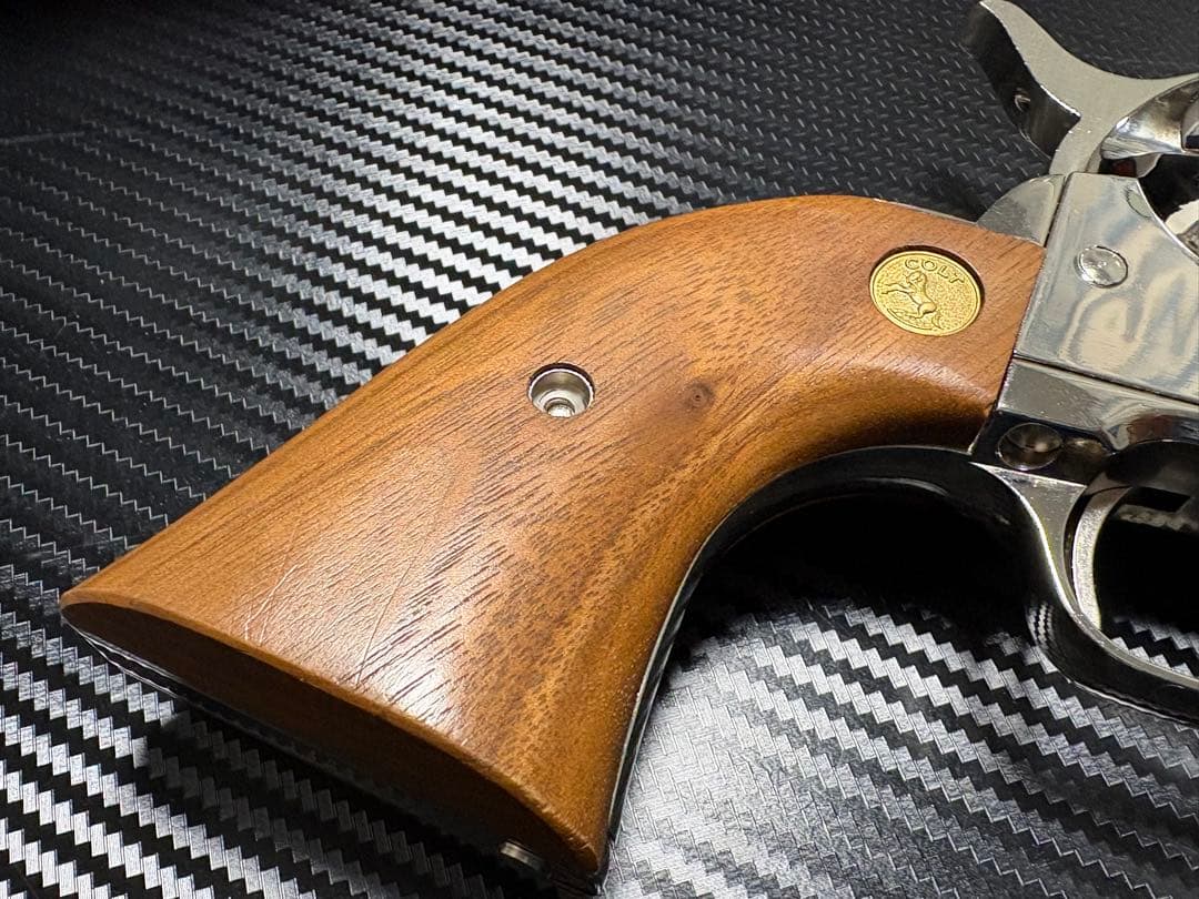 タナカワークス　コルトSAA シビリアン　ニッケルフィニッシュ　木製グリップ