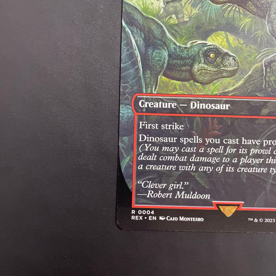 m860 004 ボーダーレス 狩りをするヴェロキラプトル REX