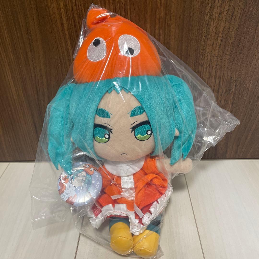 GIFT ぬいぐるみ 憑物語 斧乃木余接　化物語　特典缶バッジ付