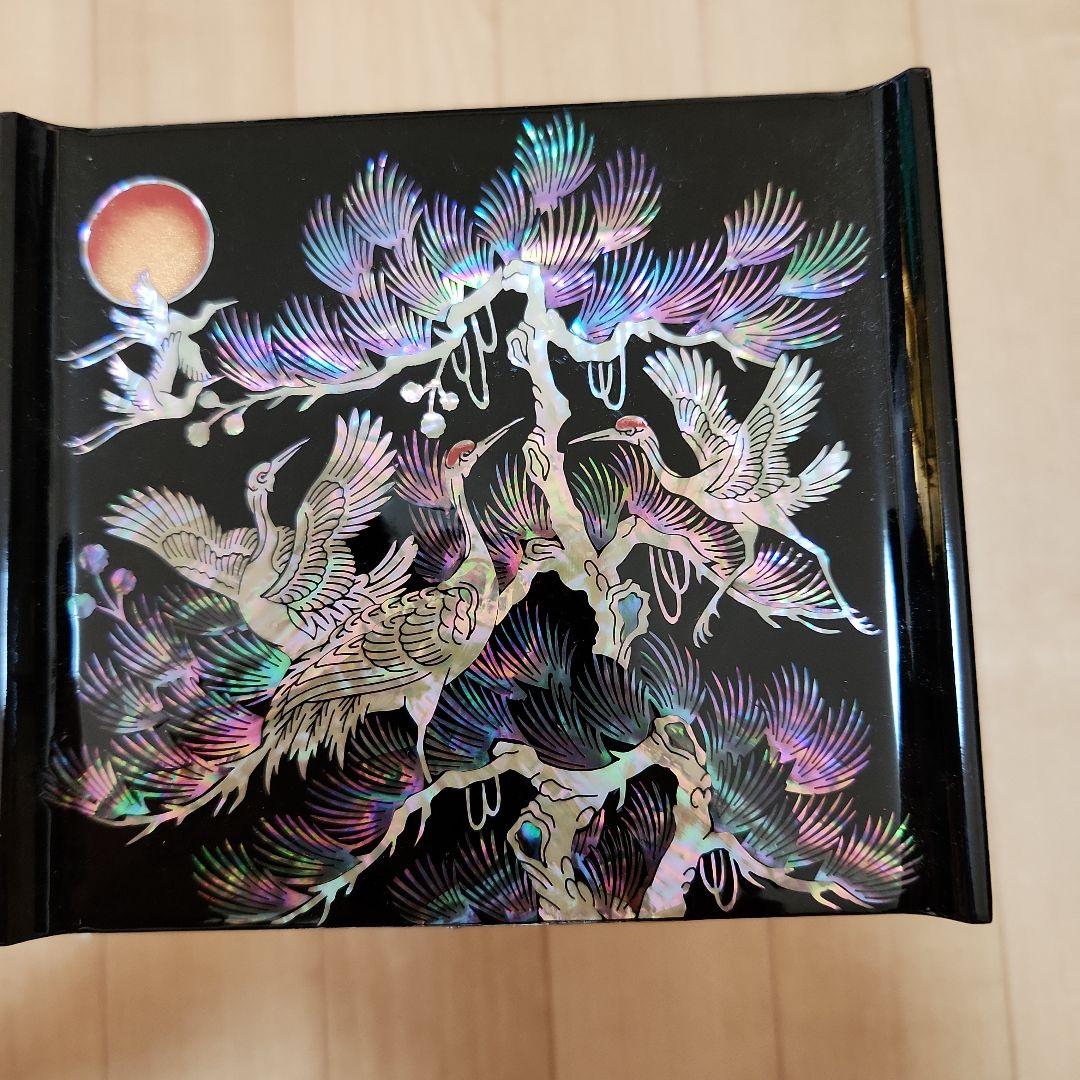 韓国　漆器　宝石箱　螺旋細工　ジュエリーケース