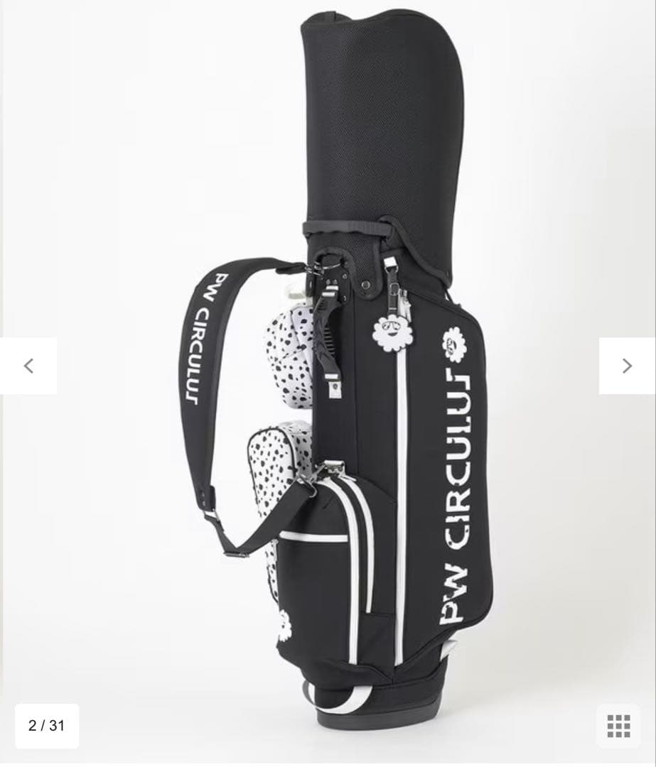 PW CIRCULUT キャディバッグ ブラック・ホワイト
