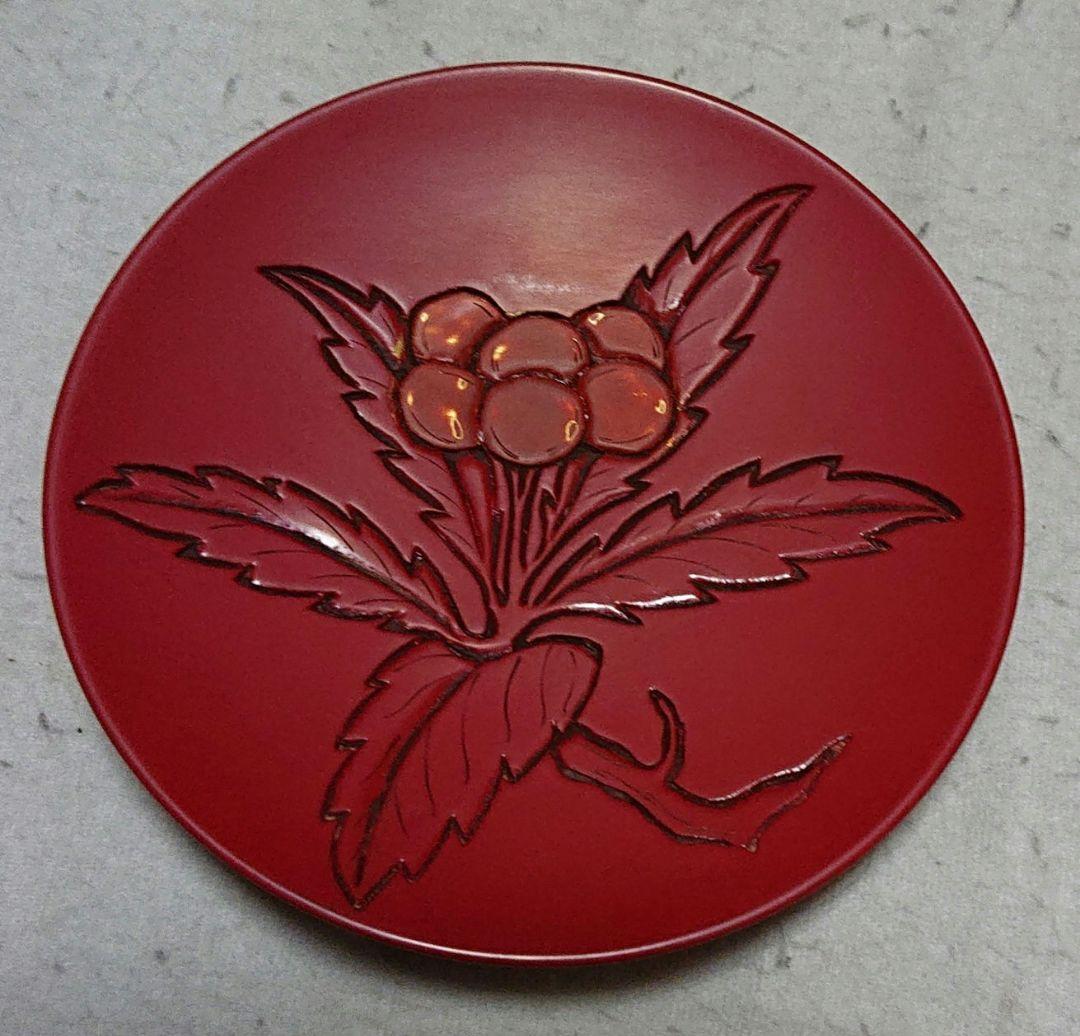 堆朱銘々皿 5枚セットA343