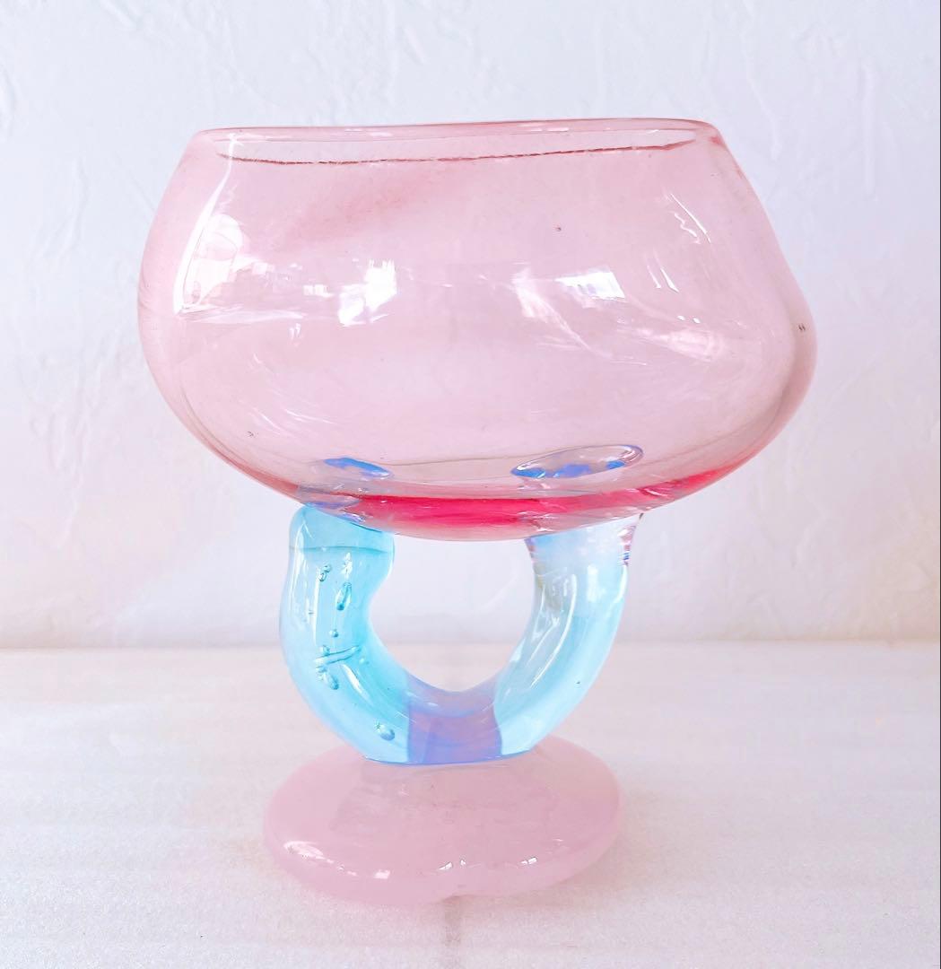 miwa ito ミワイトウ ガラス アイスクリームカップ　本物保証台座サイン有