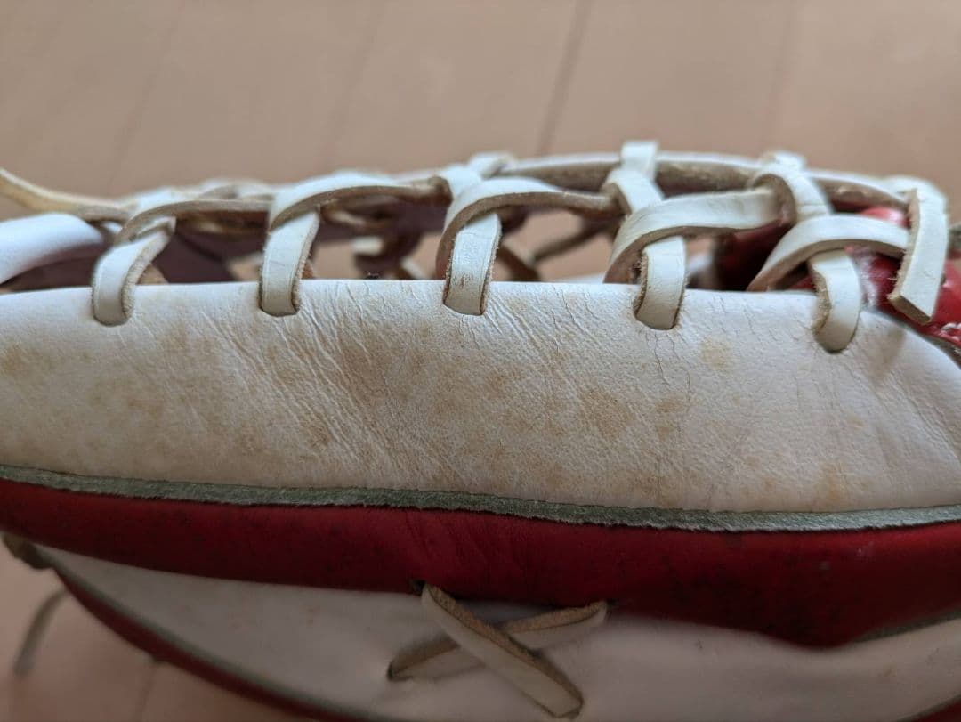 赤星モデルZETT PRO MODEL 硬式グローブ 赤/白