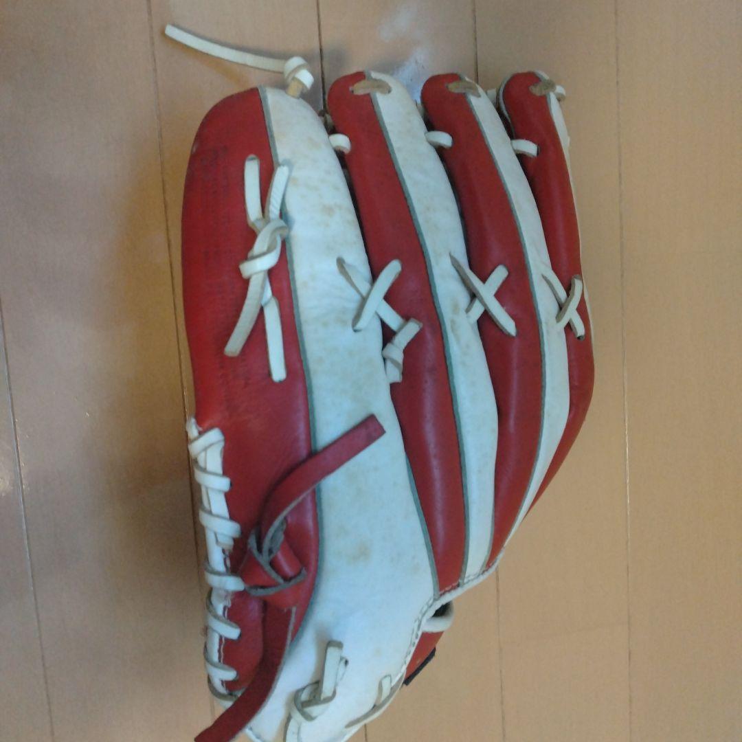 赤星モデルZETT PRO MODEL 硬式グローブ 赤/白