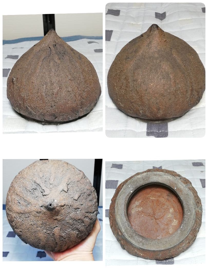 【引取限定】明治大正期 備前焼 灯籠 オブジェ ガーデニング 希少 陶彫 置物