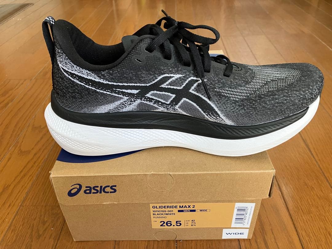 アシックス グライドライドマックス2 26.5cm ワイド BK/WH