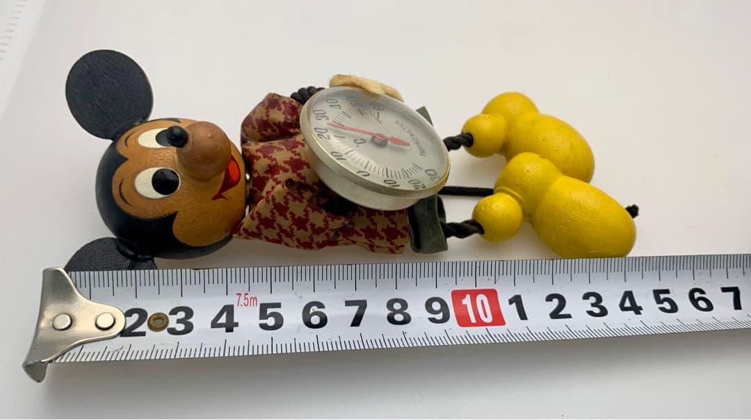 ミッキー 木製 温度計 レトロ ヴィンテージ ディズニー オールド Disney