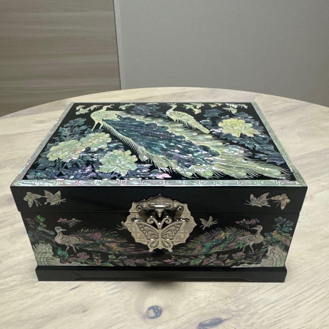 韓国伝統工芸・螺鈿細工（らでん）ジュエリーボックス