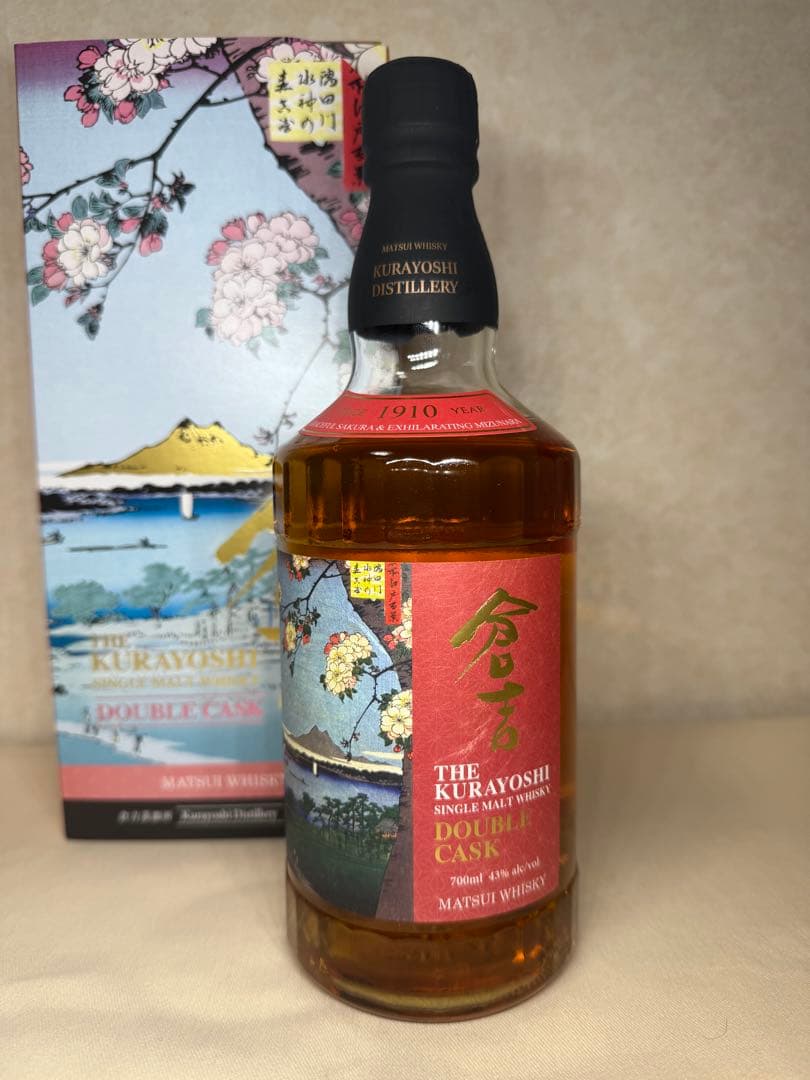 レア【新品、未開封】倉吉　ミズナラ桜ダブルカスク　シングルモルトウイスキー未開封